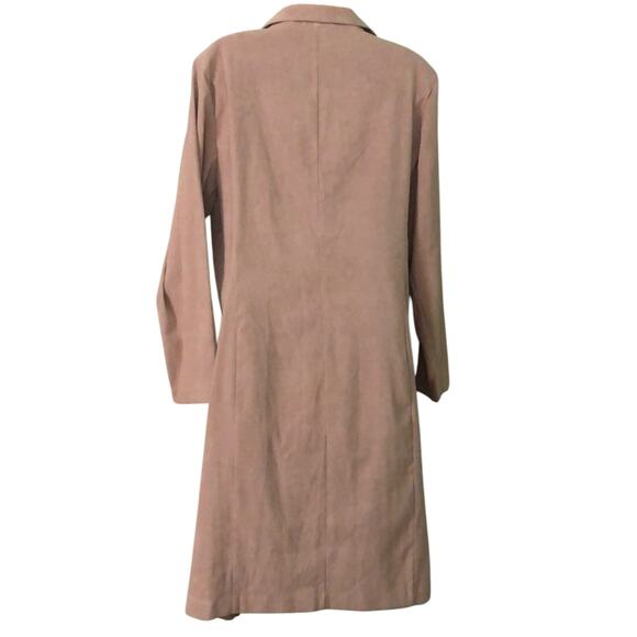 Helene Blake Vintage Doe Suede Unlined Coat Woman Size 14 Beige Lightweight - Picture 2 of 7